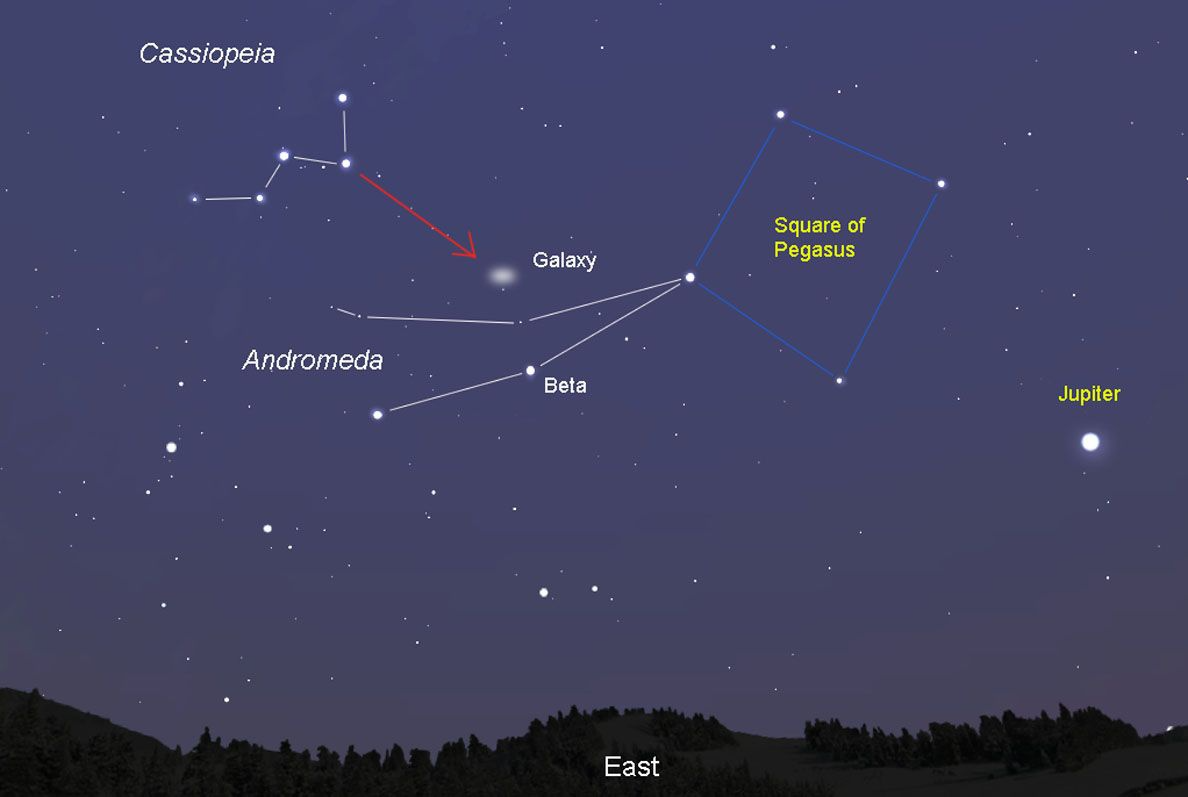 Какие звезды встречаются. Туманность Андромеды Созвездие. Созвездие Кассиопея и Галактика Андромеды. Галактика Андромеды невооруженным глазом. Андромеда Созвездие на небе.