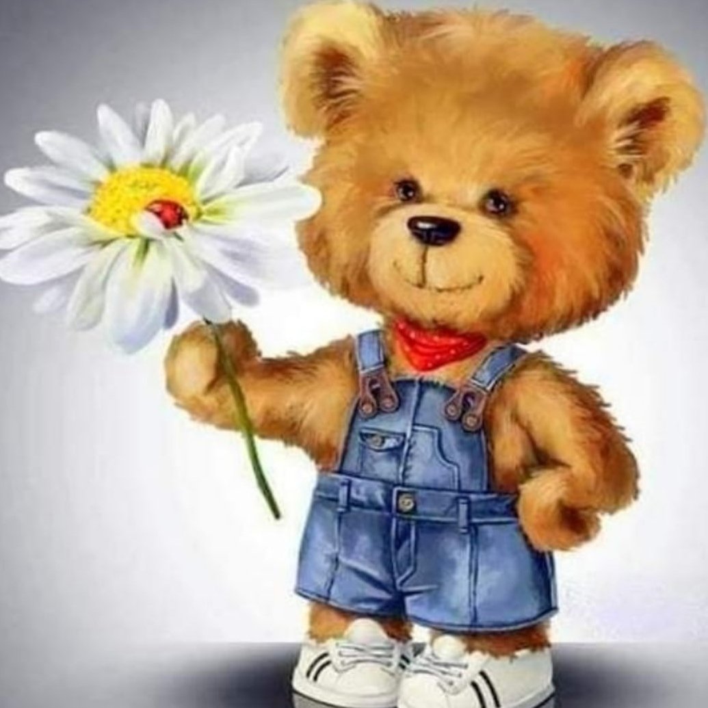Доброе утро медведь картинки. Доброе утро, Медвежонок!. Мишка и цветы. Медвежонок с цветами. Мишка с цветами.