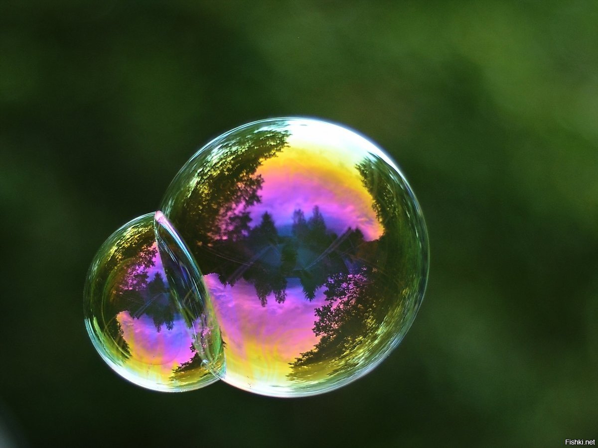 Разноцветная окраска мыльных пузырей