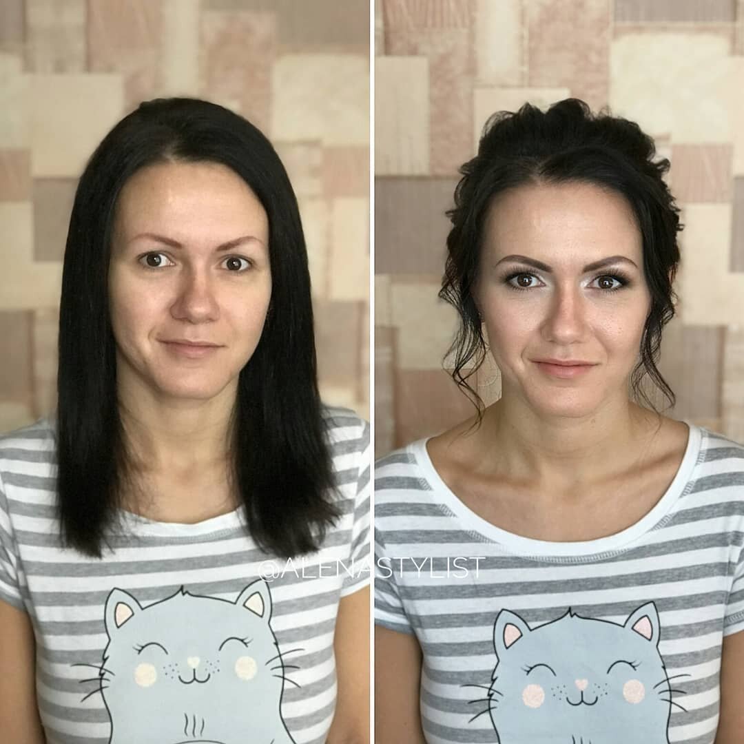Тест на красоту внешности по фото. Изменение внешности. До и после. Макияж до и после фото. Необычные изменения во внешности.