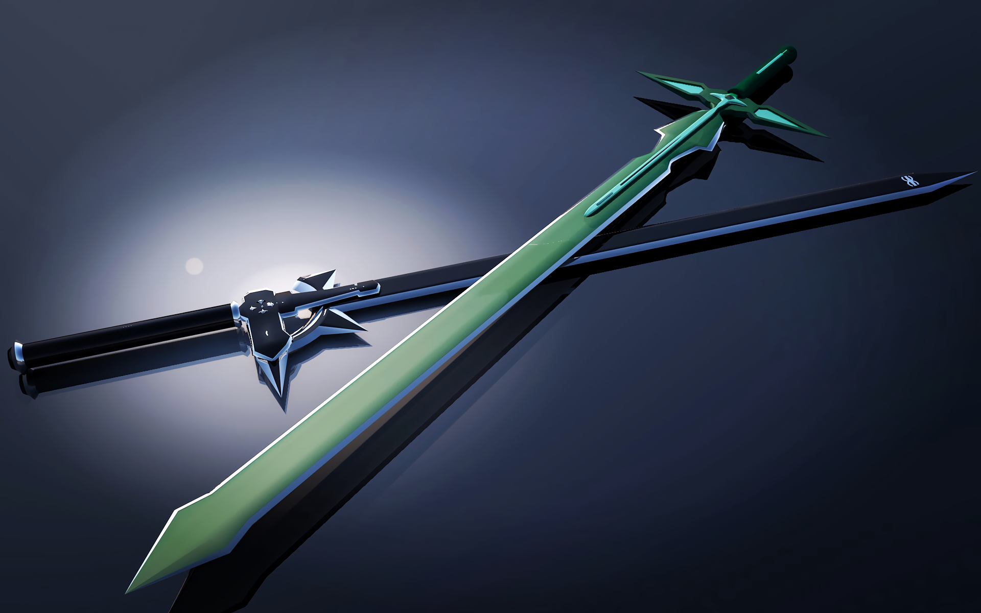 Как получить меч. Мечи Кирито из Sao. САО меч Кирито. Меч Кирито из САО. Зеленый меч Кирито.