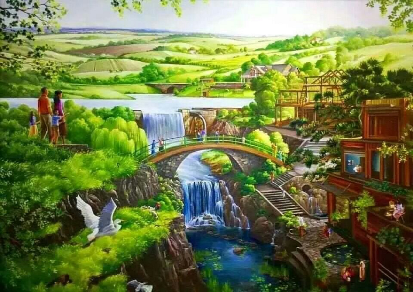 Будет ли новый мир. Свидетели Иеговы рай на земле. Иллюстрации свидетелей Иеговы рай. Картина рай Эдемский сад. Эдемский сад JW.