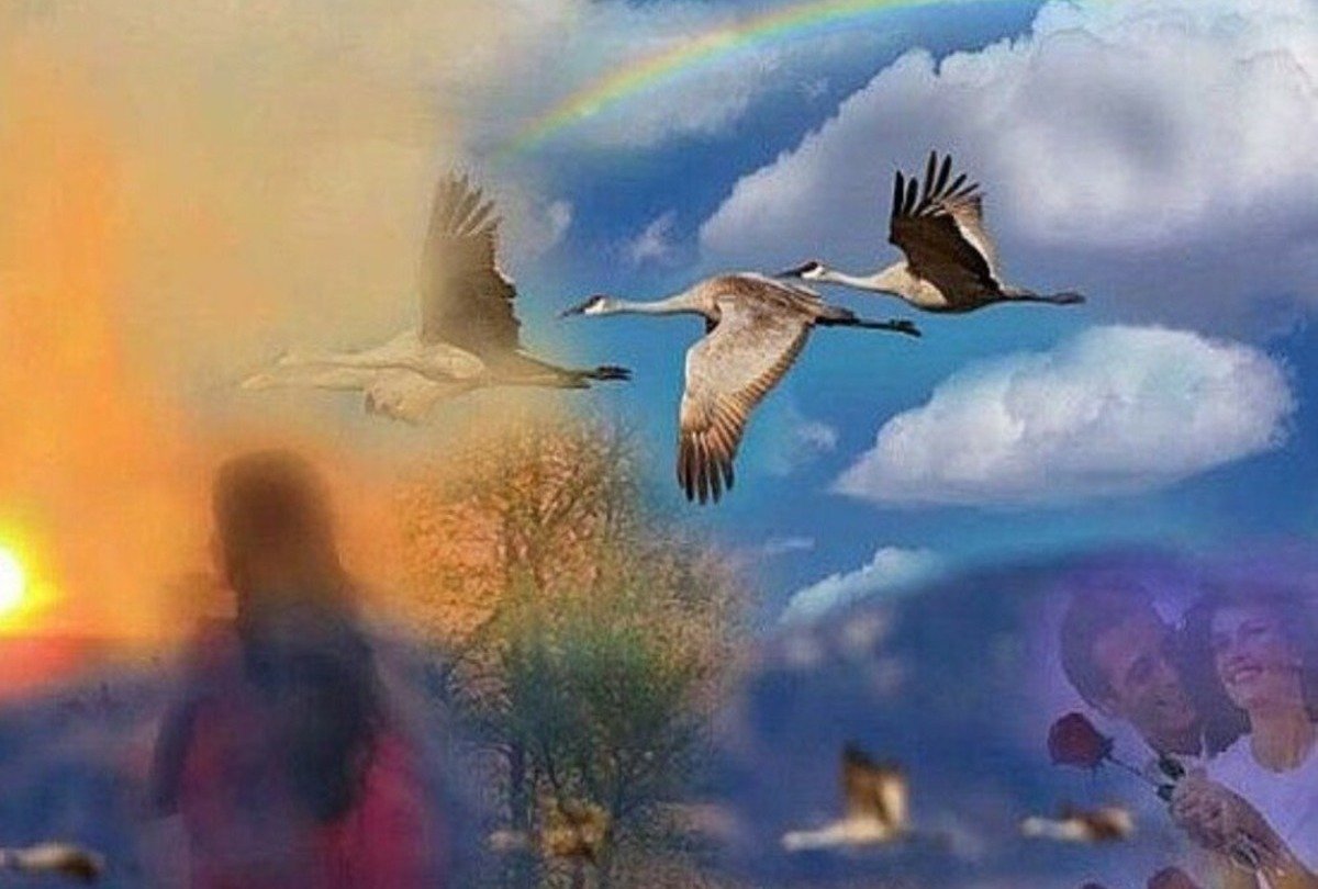 Моя душа стремится к добру а это. Живопись птицы улетают. Журавль в небе. Птица улетает в небо. Птица души.