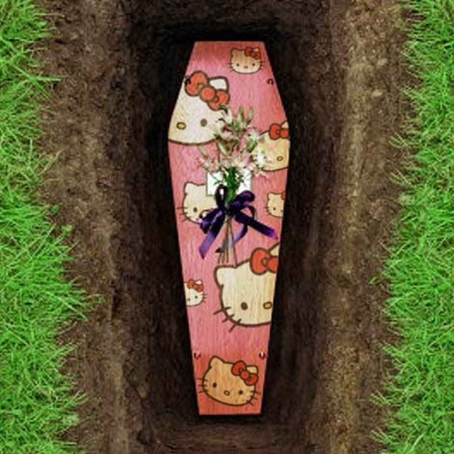 Розовый гроб с Хелло Китти