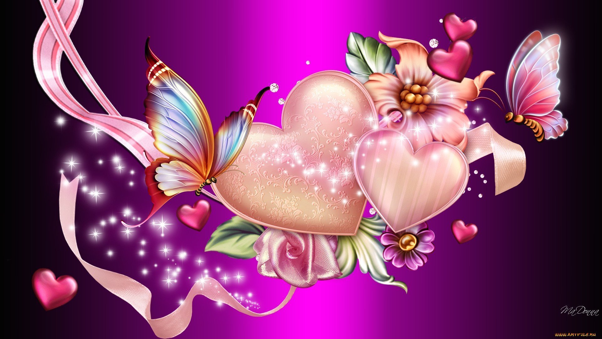 Красивые картины на телефон. Цветы сердечки. Сердечки цветочки. Бабочки-сердечки. Бабочки цветочки.