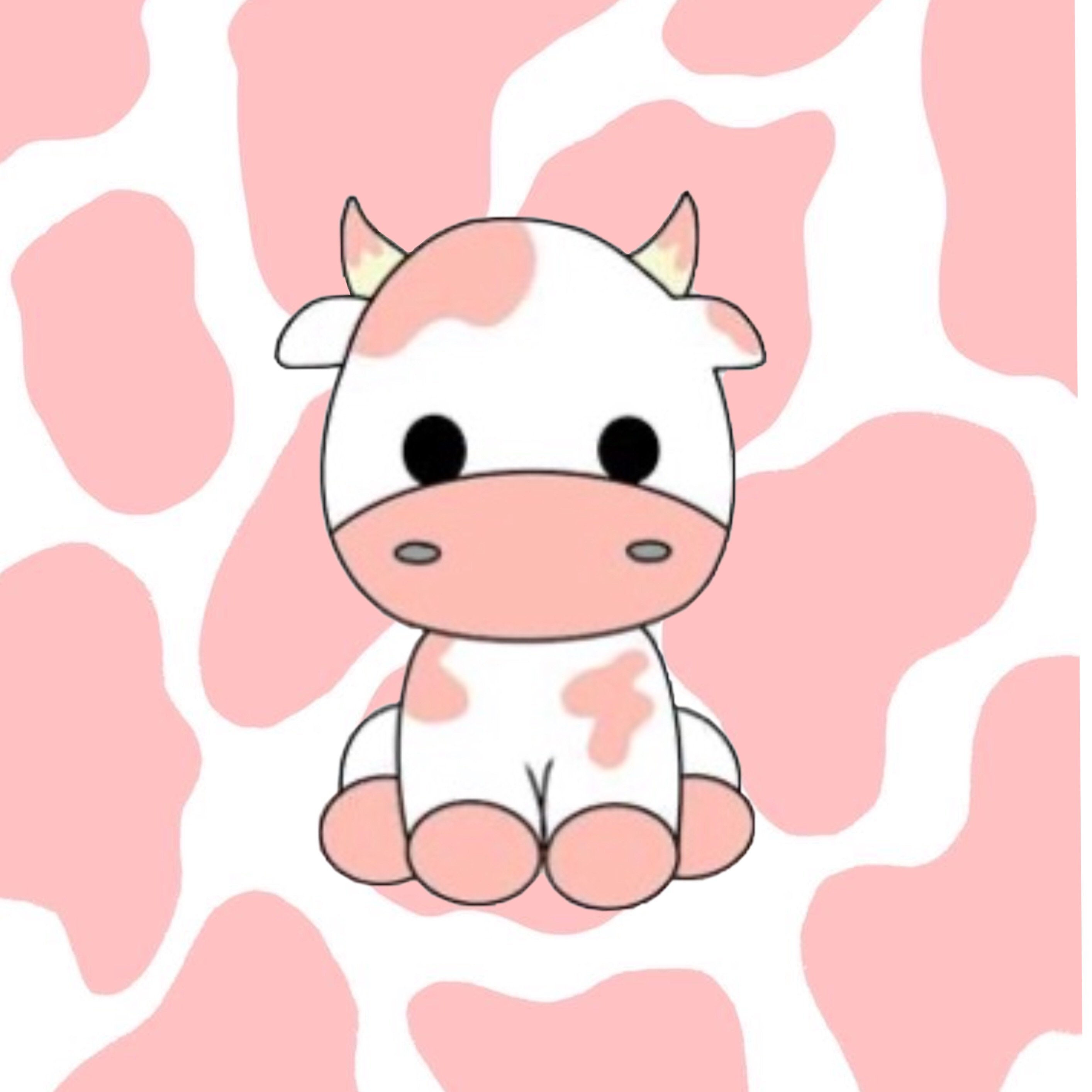 Розовые коровки. Розовая корова. Рисунки с коровкой очень милые. Милые коровки рисунки. Корова стилизация.