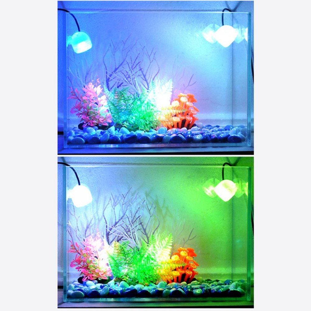 Разноцветная подсветка в аквариум