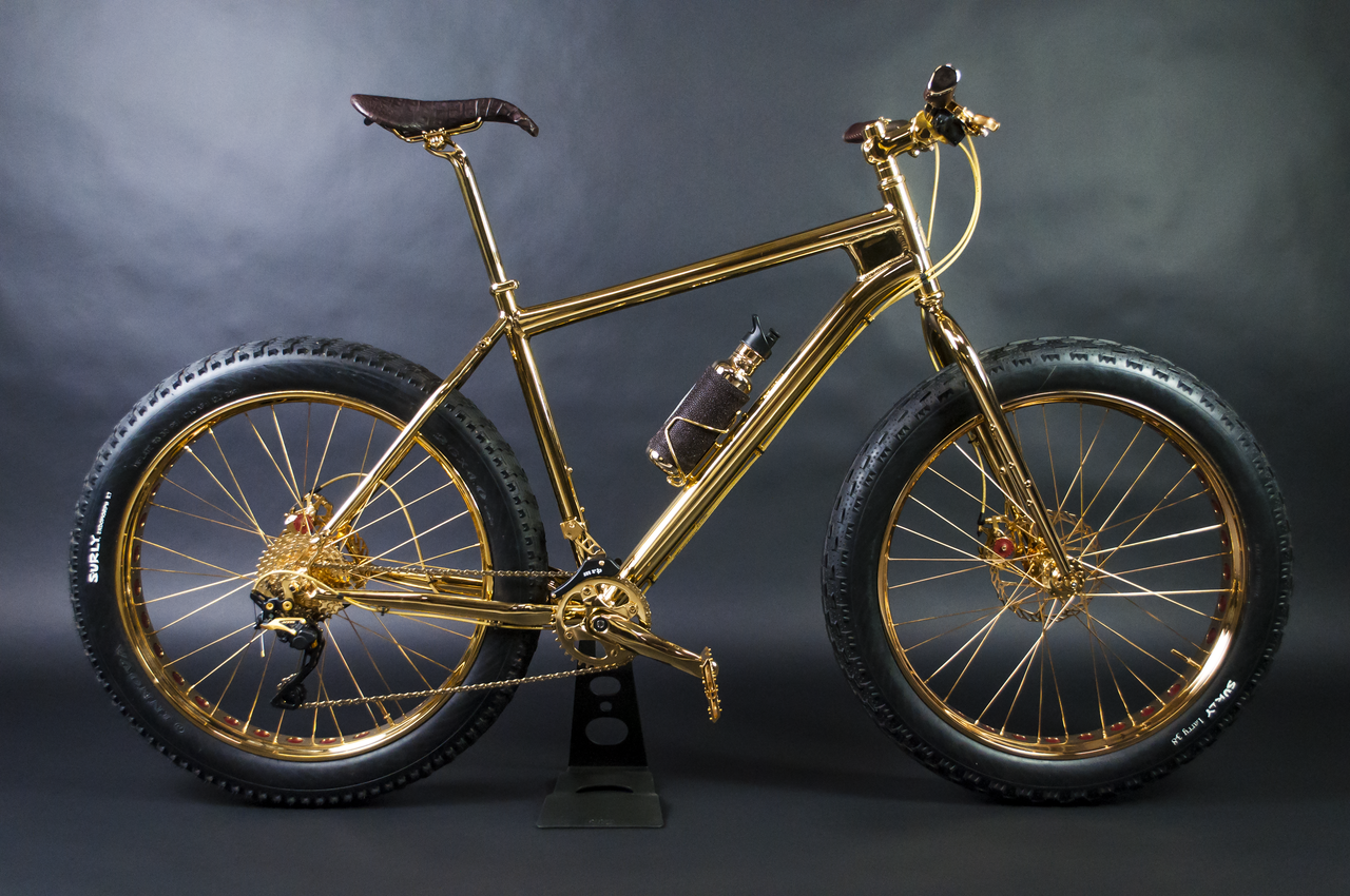 Большой огромный великий. 24k Gold extreme Mountain Bike. House of Solid Gold велосипед. Золотой велосипед Beverly Hills Edition. Самый дорогой МТБ В мире.