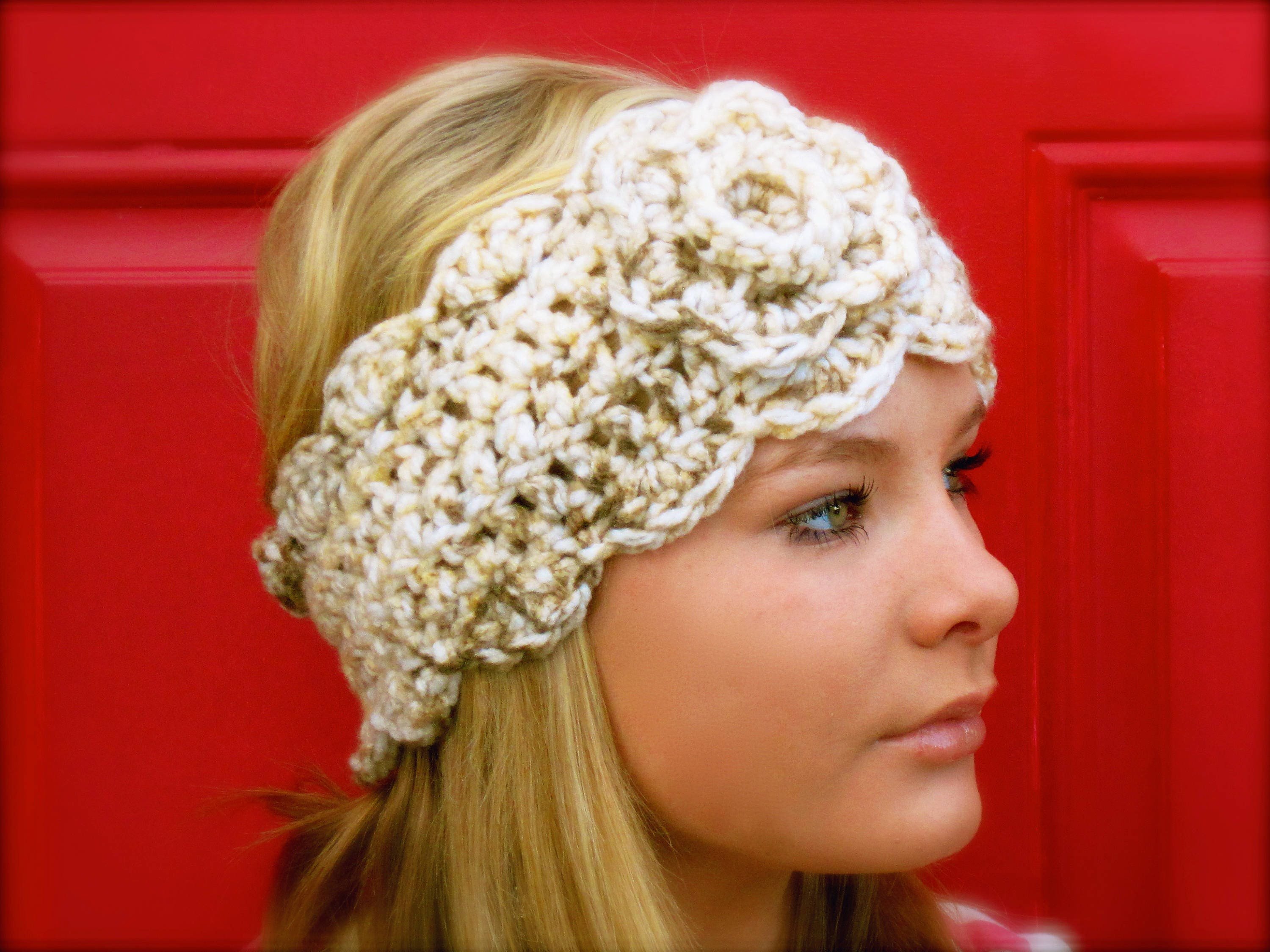 Вязание повязки на голову крючком для женщин