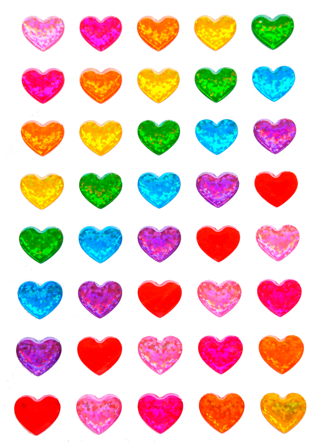 Красивый стикер сердечко. Разноцветное сердце. Цветные сердечки. Наклейки "сердечки". Маленькие цветные сердечки.