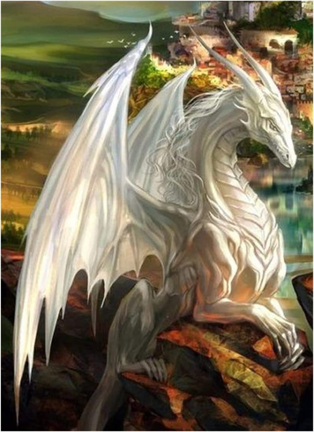 Картина дракон. Аэсоннэ драконица. Вайт драгон. Дракон альбинос виверна. Белый дракон.