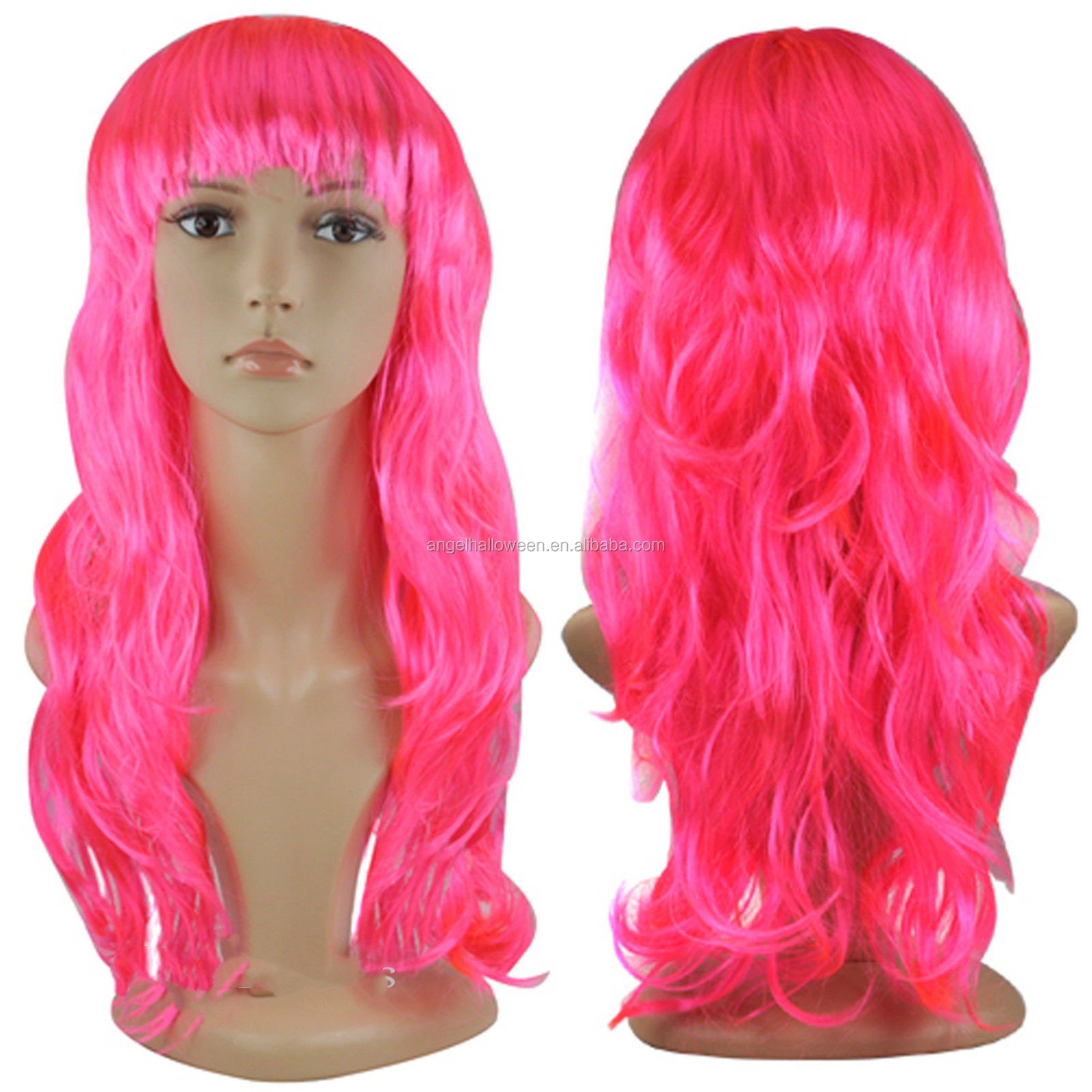 Купить парик нижний. Парик розовый длинный. Синтетический парик. Искусственные парики. Длинные парики для детей.