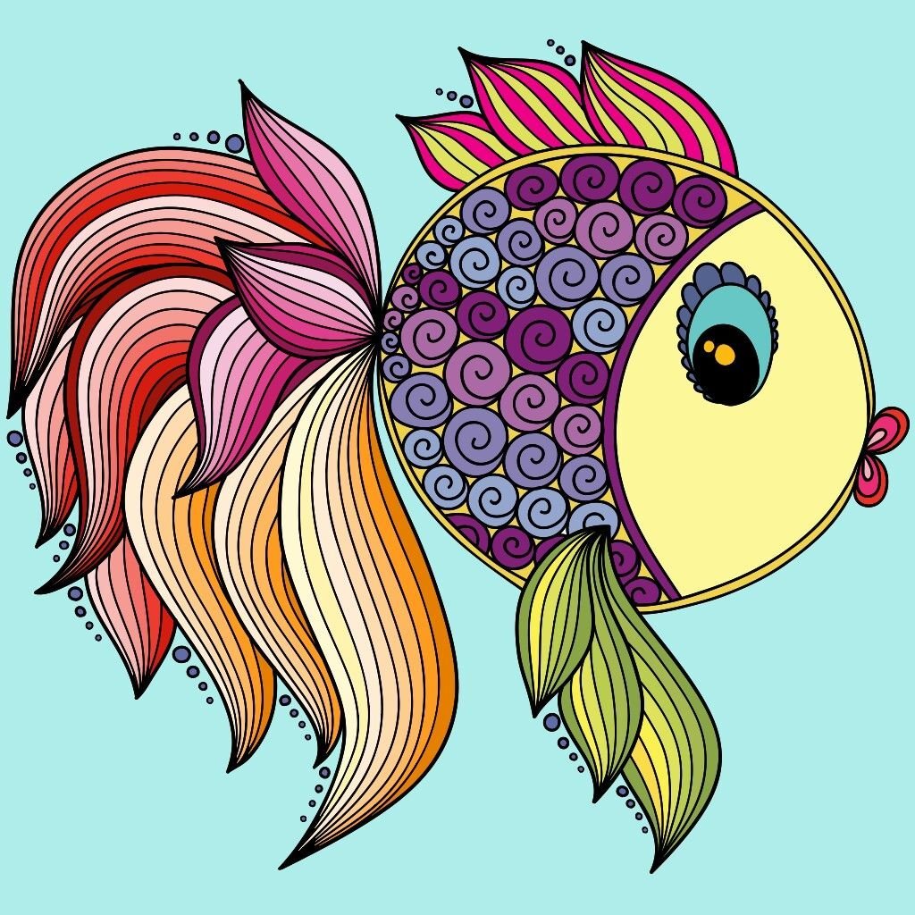 Рисунок милая рыбка