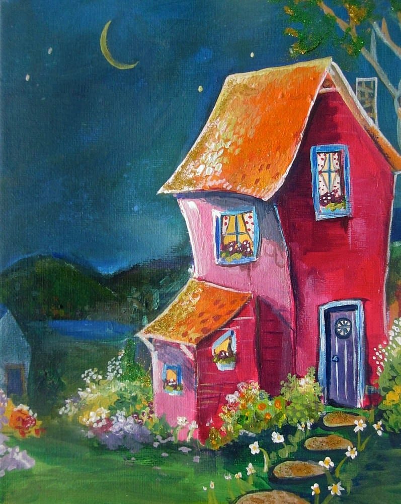 Сказочный цветной домик