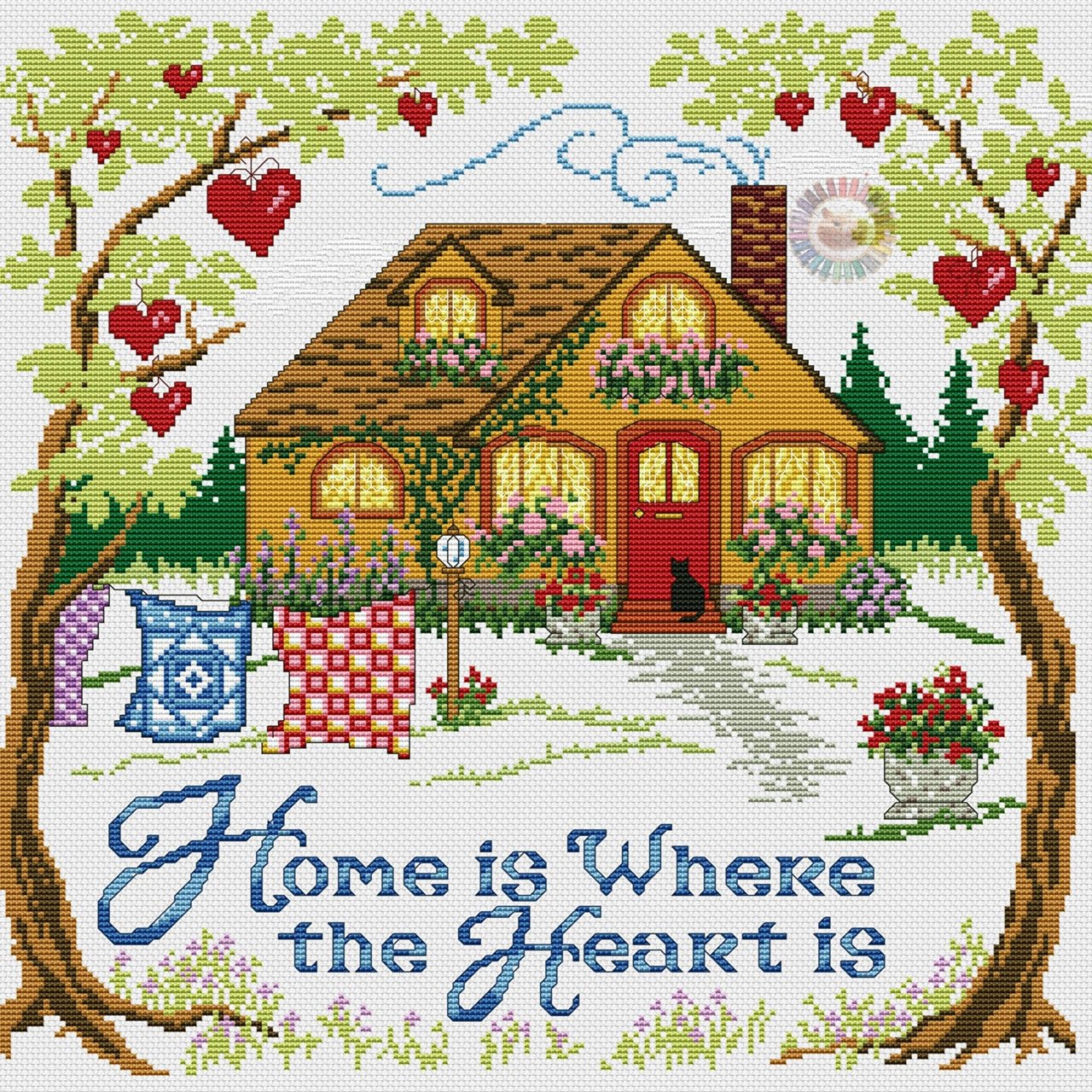 Home Sweet Home вышивка крестом схема