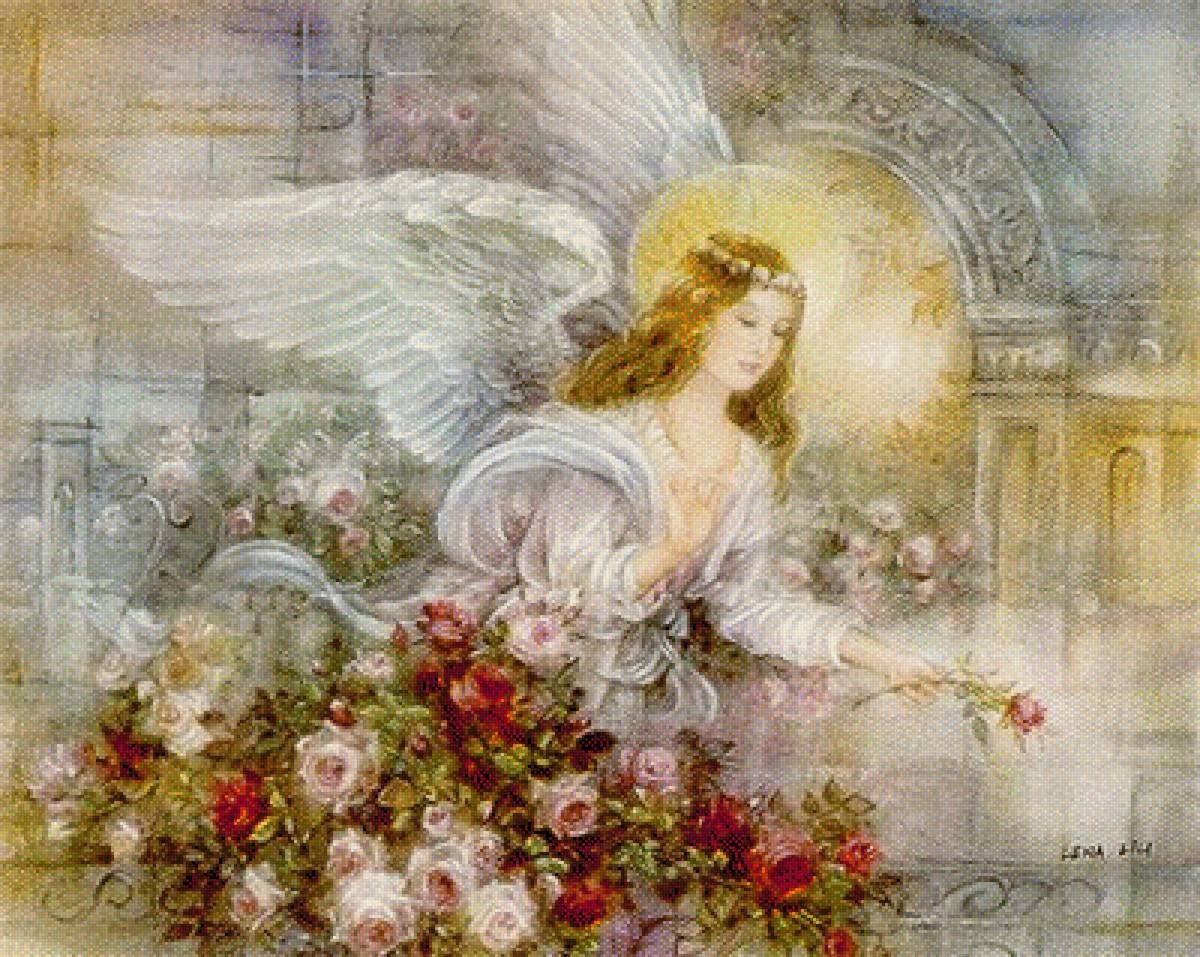 Православные открытки с ангелами. Лена Лиу картины. Открытки с ангелами. Ангел с цветами. Ангелы в живописи.