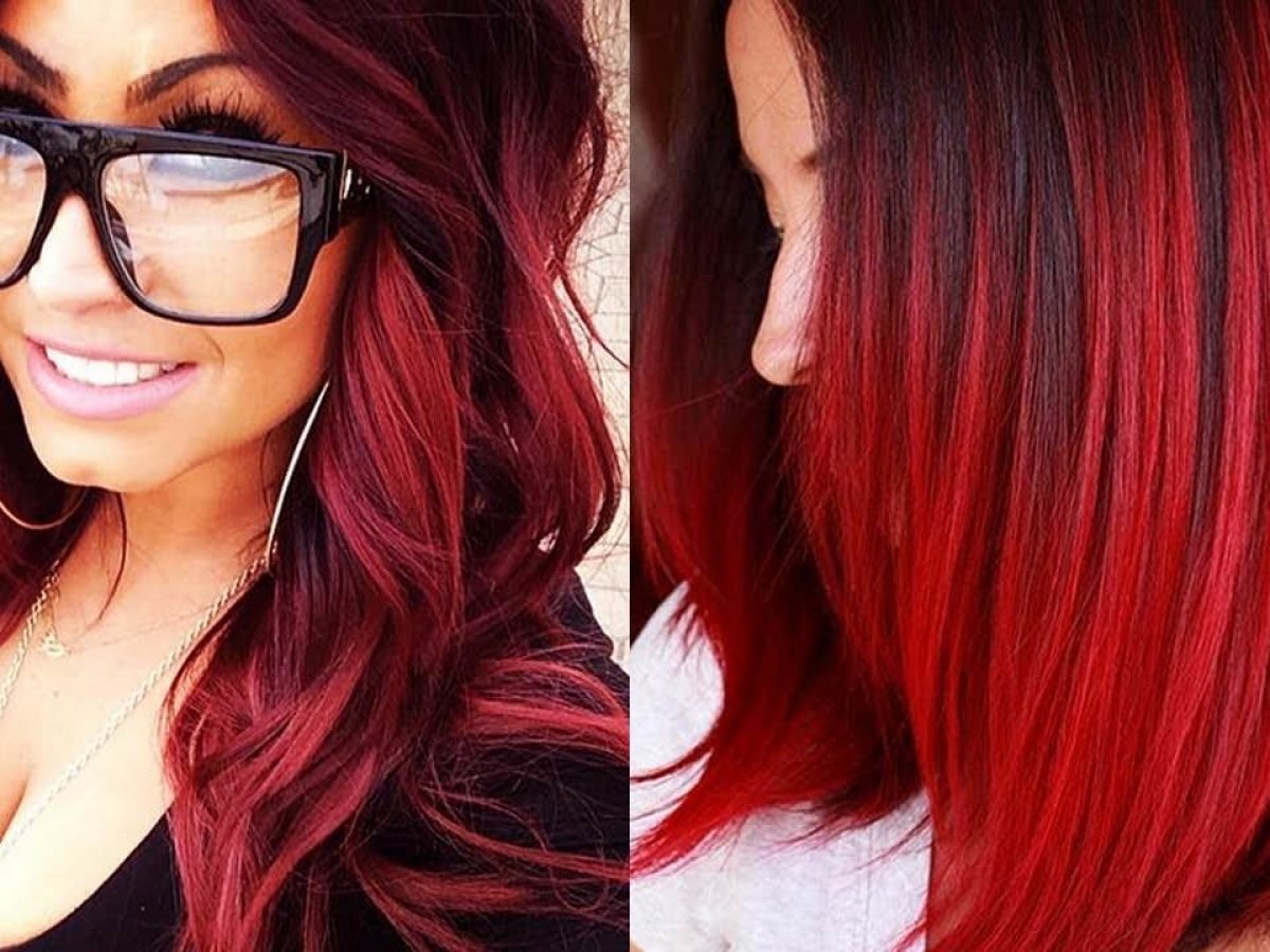 Корни волос красные. Красное омбре. Волосы с красными прядями. Красное омбре на волосах. Черно красное окрашивание волос.