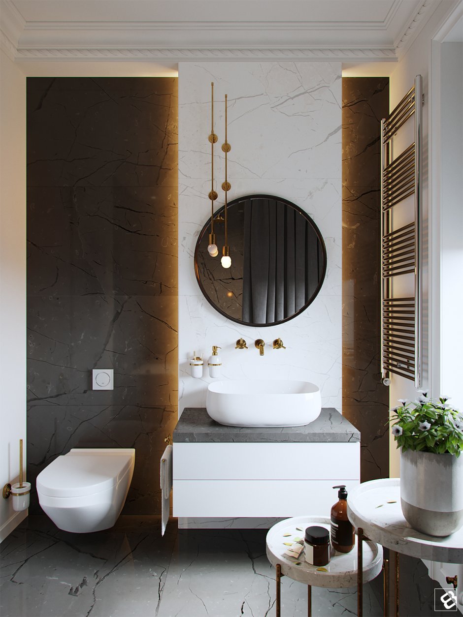 Стильный современный дизайн ванной