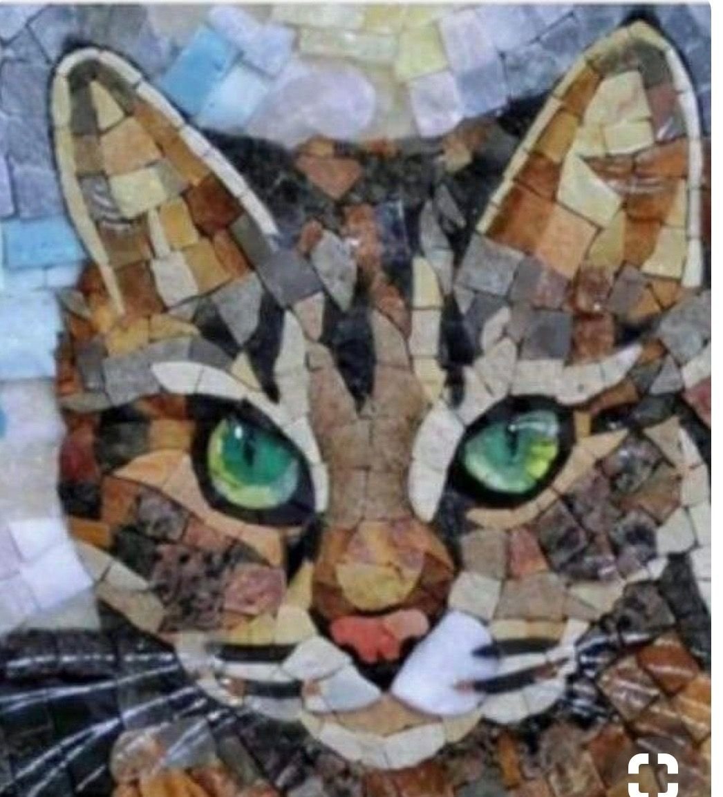 Кошки живопись мозаика
