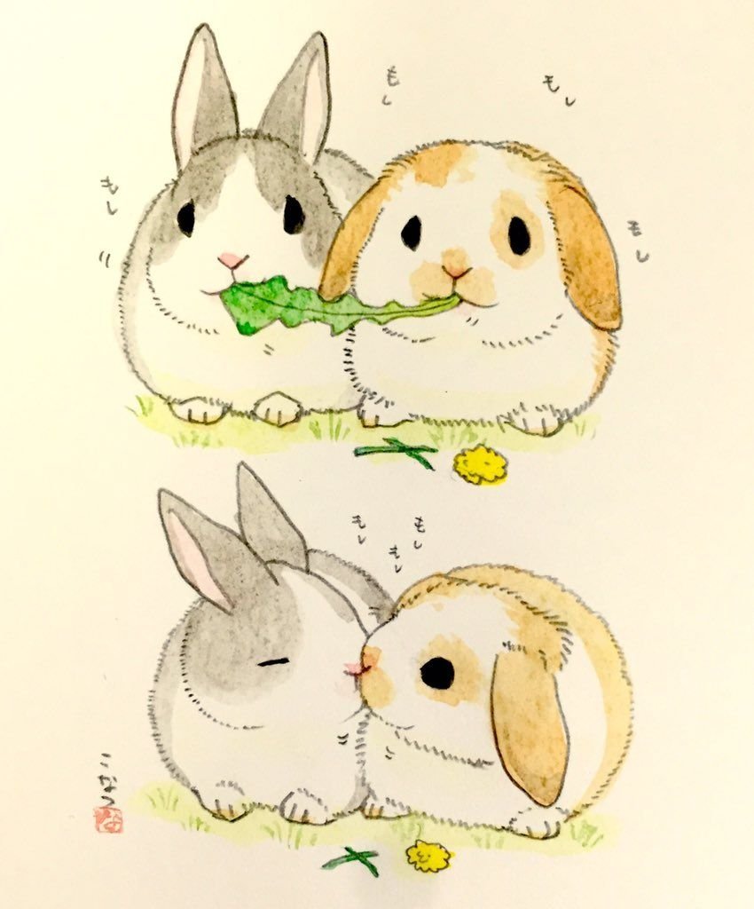 Милый кролик арт