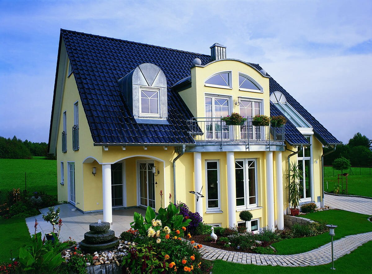 Красивые цвета крыши домов