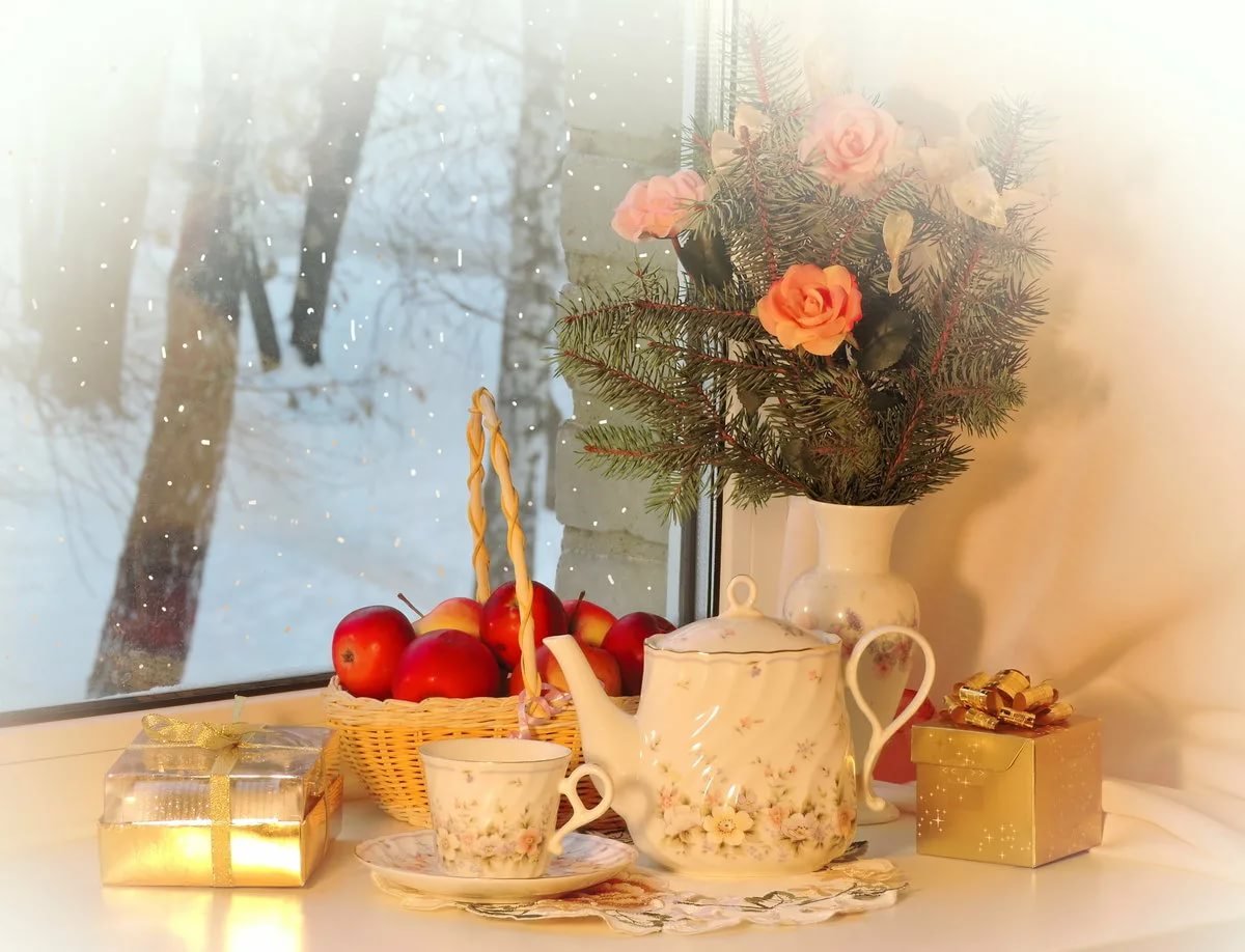 Открытки с добрым утром снег. Зимний натюрморт. Красивые зимние натюрморты. Доброе зимнее солнечное утро. Доброе морозное утро.