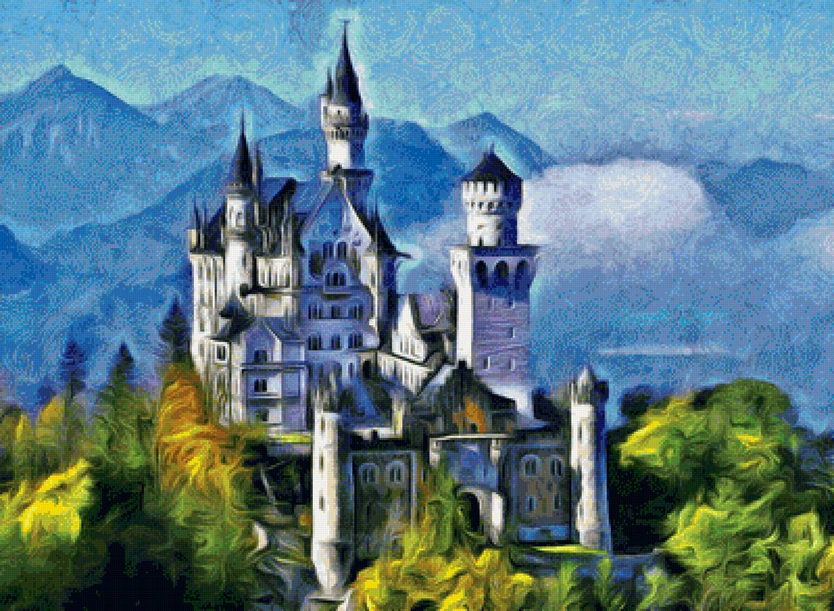 Замок красивый рисунок