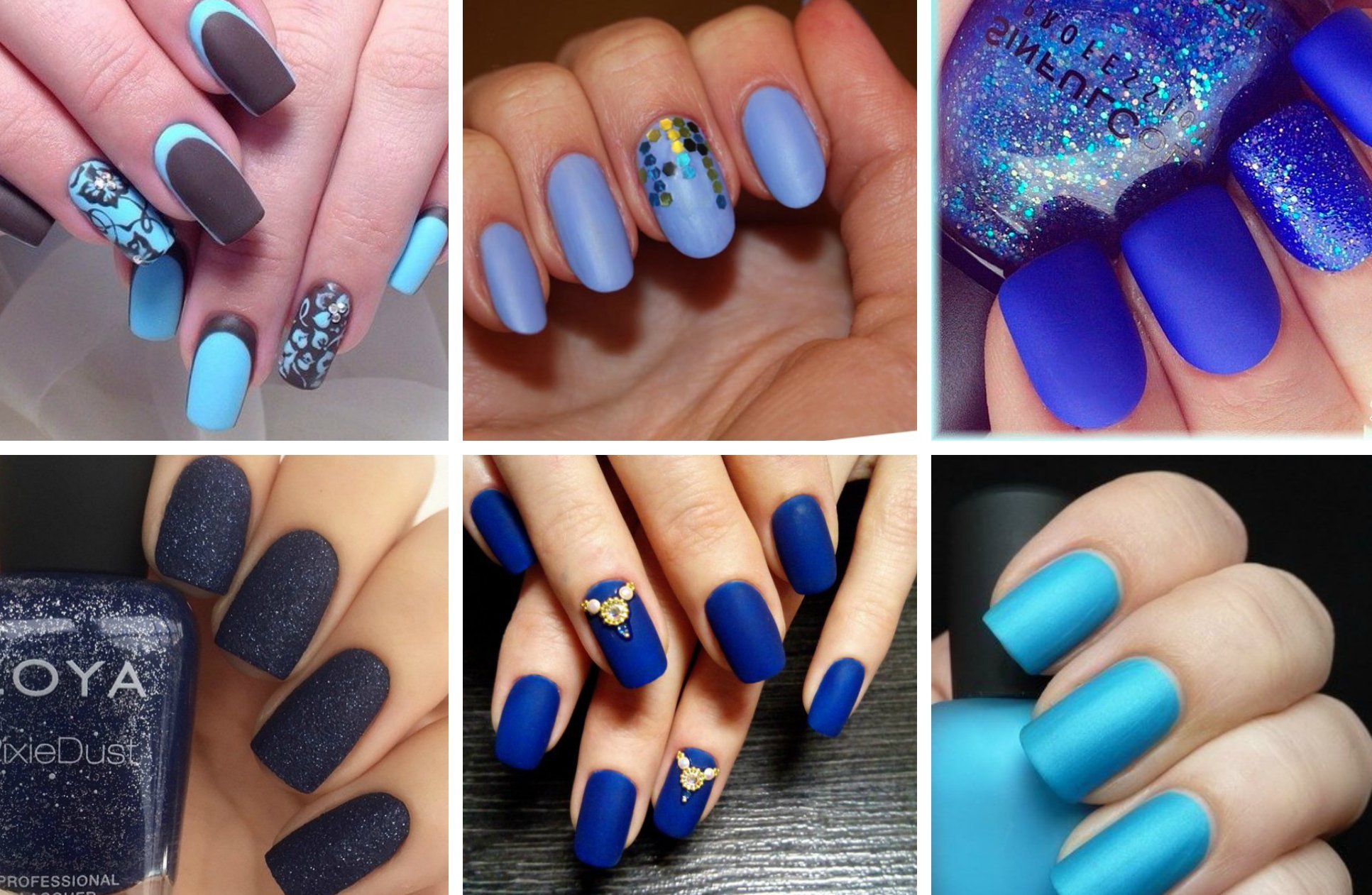 Новые цвета ногтей. Синий матовый маникюр. Голубые ногти. Маникюр оттенки синего и голубого. Сочетание синего на ногтях.