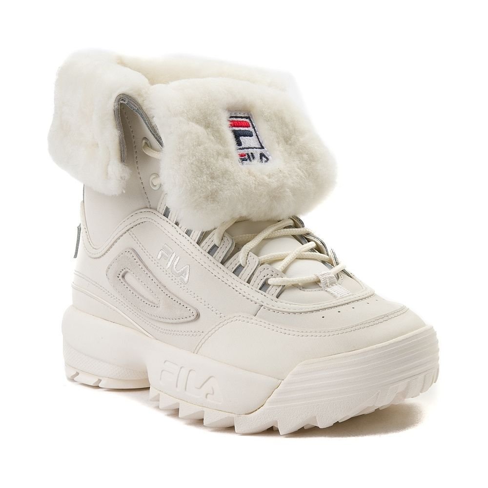 Кроссовки на меху озон. Fila ботинки Disruptor Boot. Ботинки Fila Snow Boots. Зимние кроссовки женские Fila с мехом. Fila кроссовки женские зимние.
