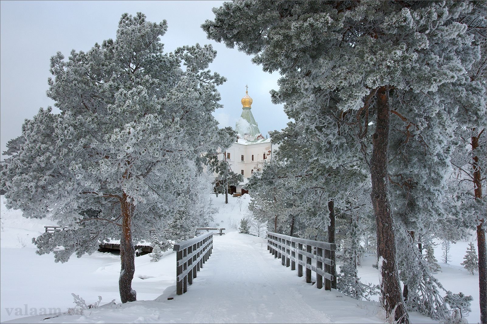 Валаамский монастырь зимой