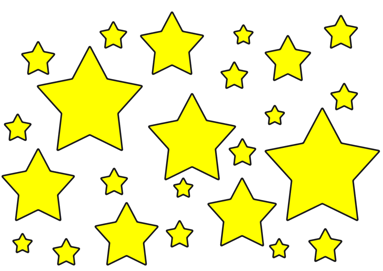Желтая Звездочка. Звездочки для детей. Цветные звездочки. Разноцветные звезды.