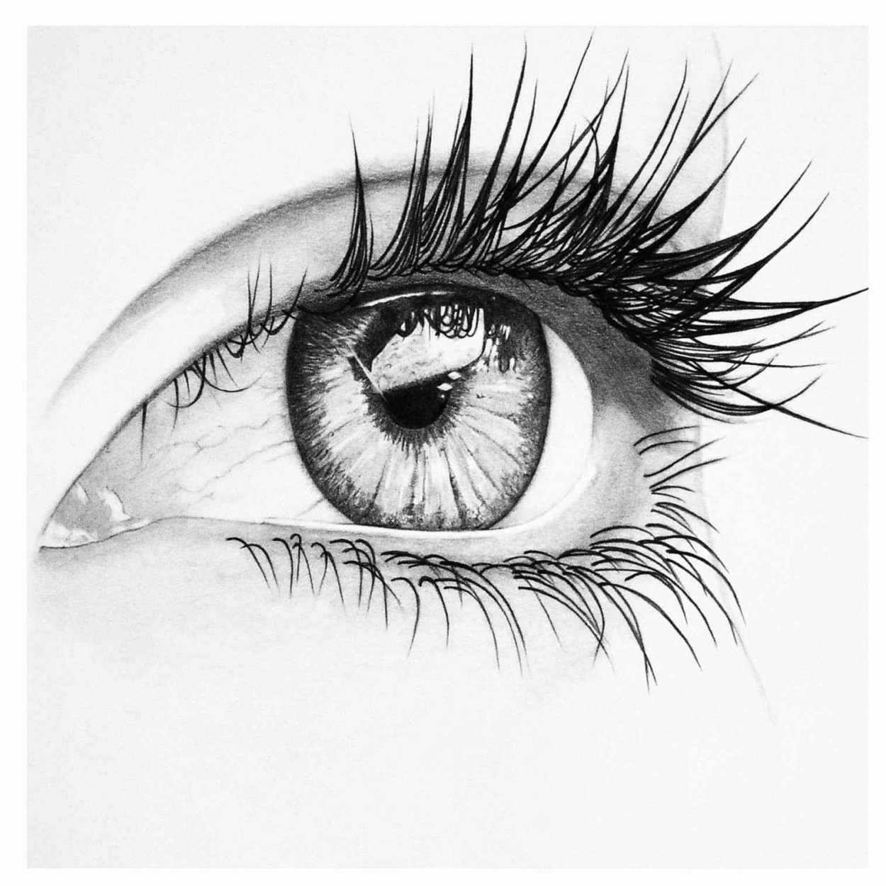 Красивые рисованные глазки