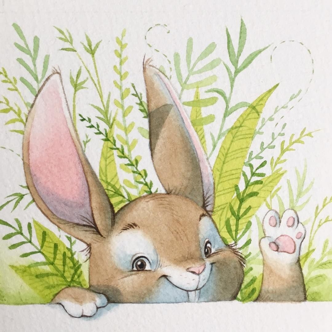 Рисунок мультяшного зайца