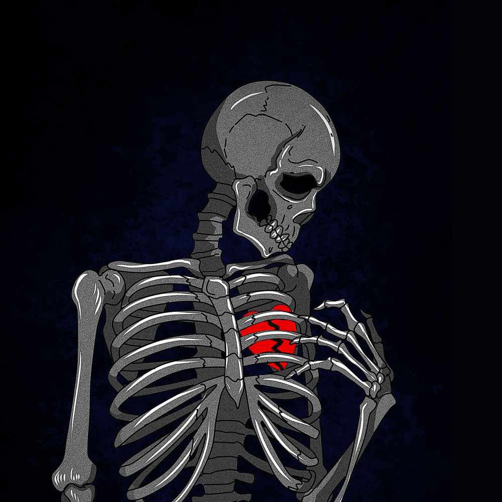 Скелет с разбитым сердцем - 72 фото