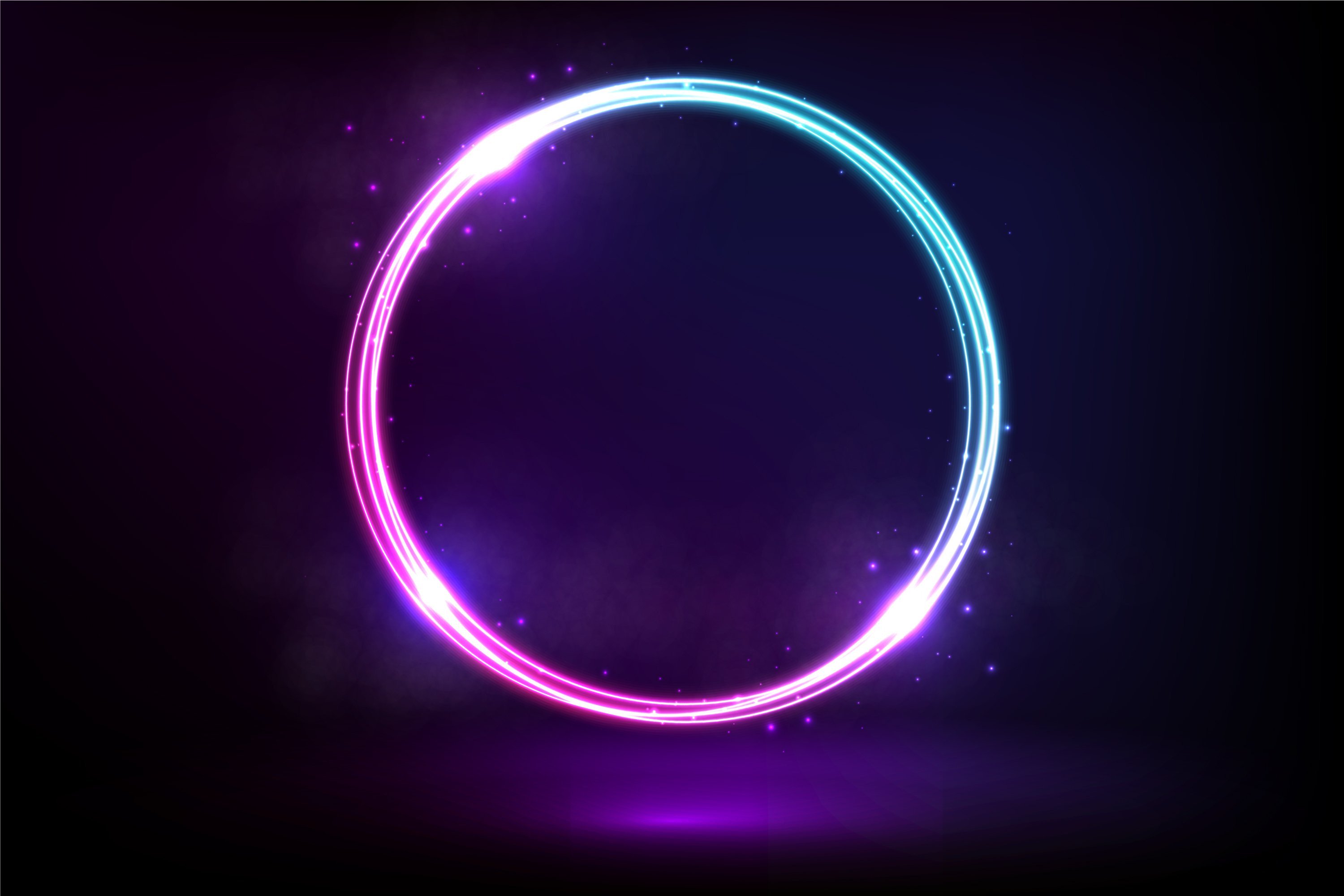 Round effects. Синий неоновый круг. Красивый круг. Светящийся круг. Неоновая рамка.