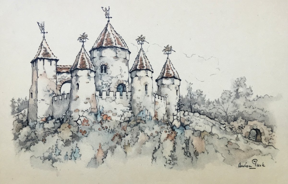 Старый замок рисунок