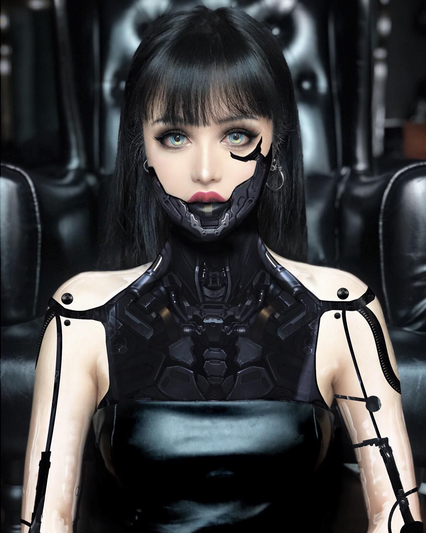 Cyberpunk robot girl фото 113
