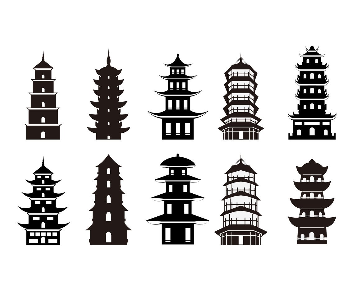 Пагода рисунок