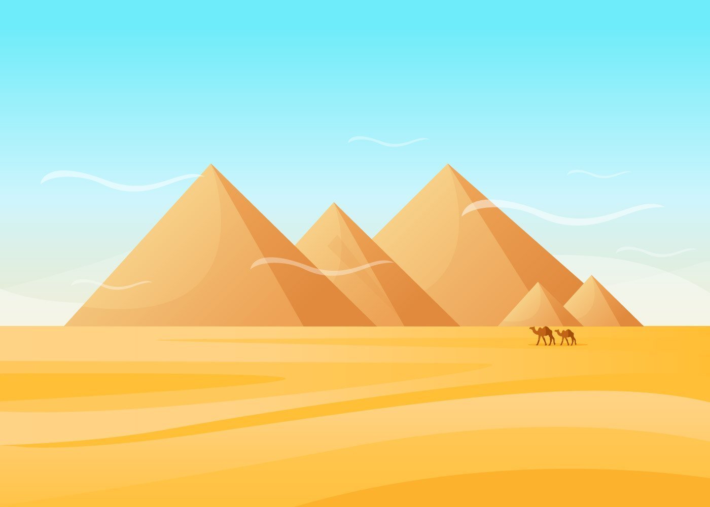 Пирамиды Египта вектор