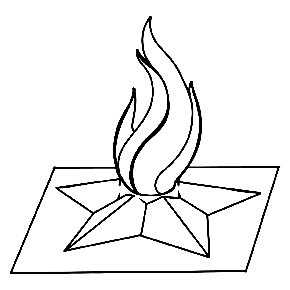 Рисунок вечный огонь карандашом для срисовки