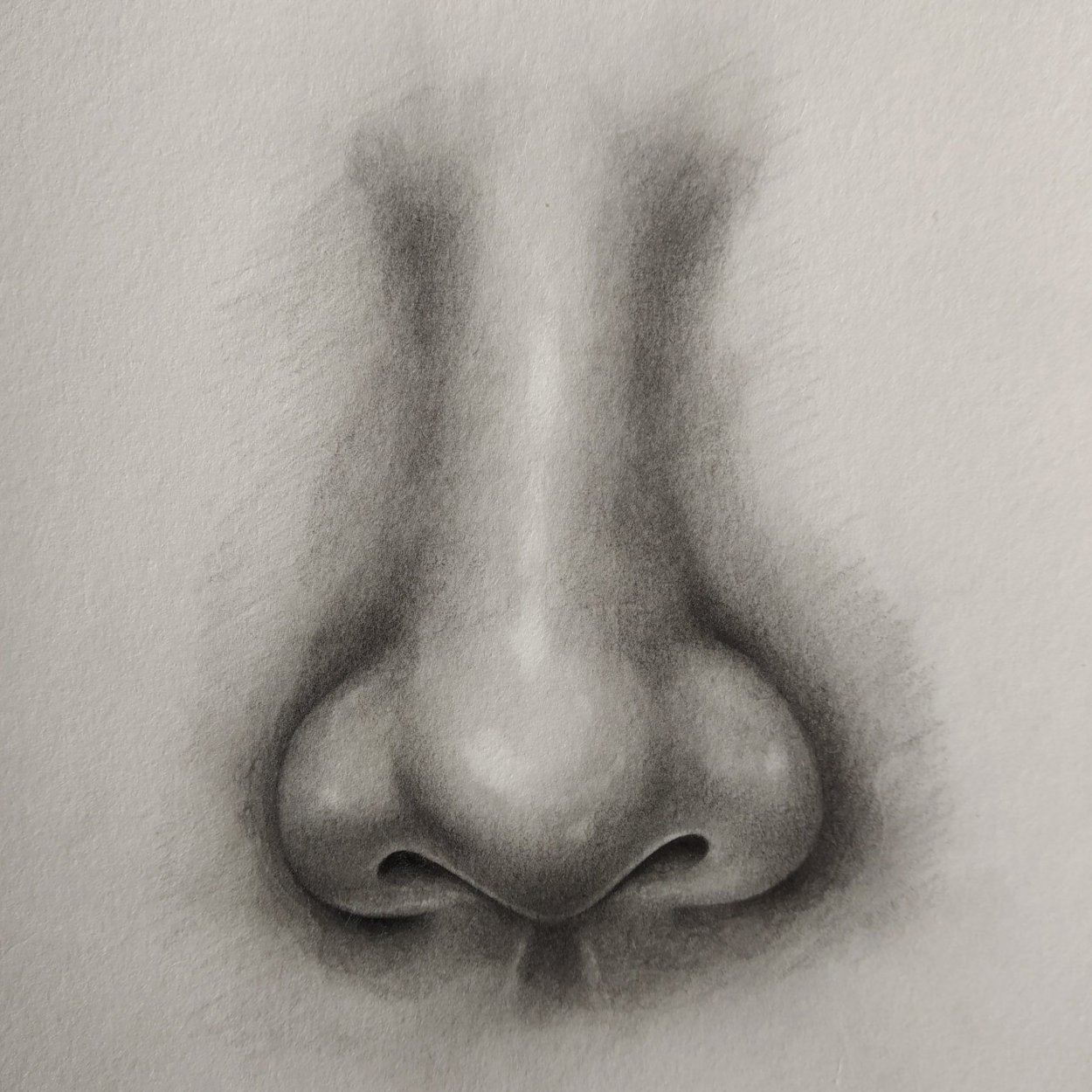 Нос рисунок карандашом