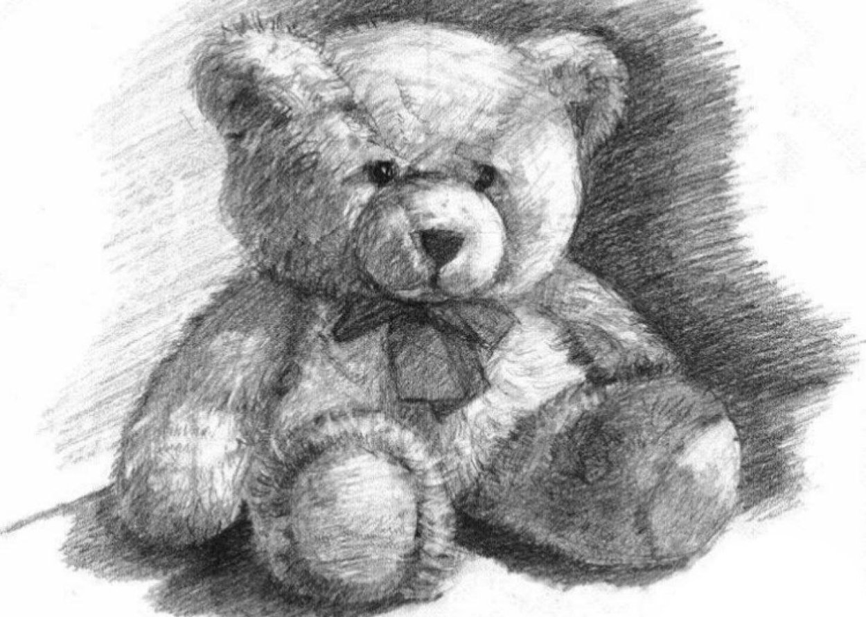 Рисунок медвежонка для срисовки
