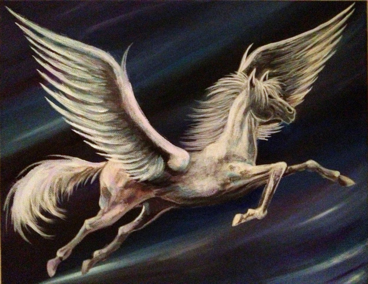 Какой из коней был крылатым. Перитон мифическое существо. Единорог мифическое существо. Пегас мифология. Пегас арты.