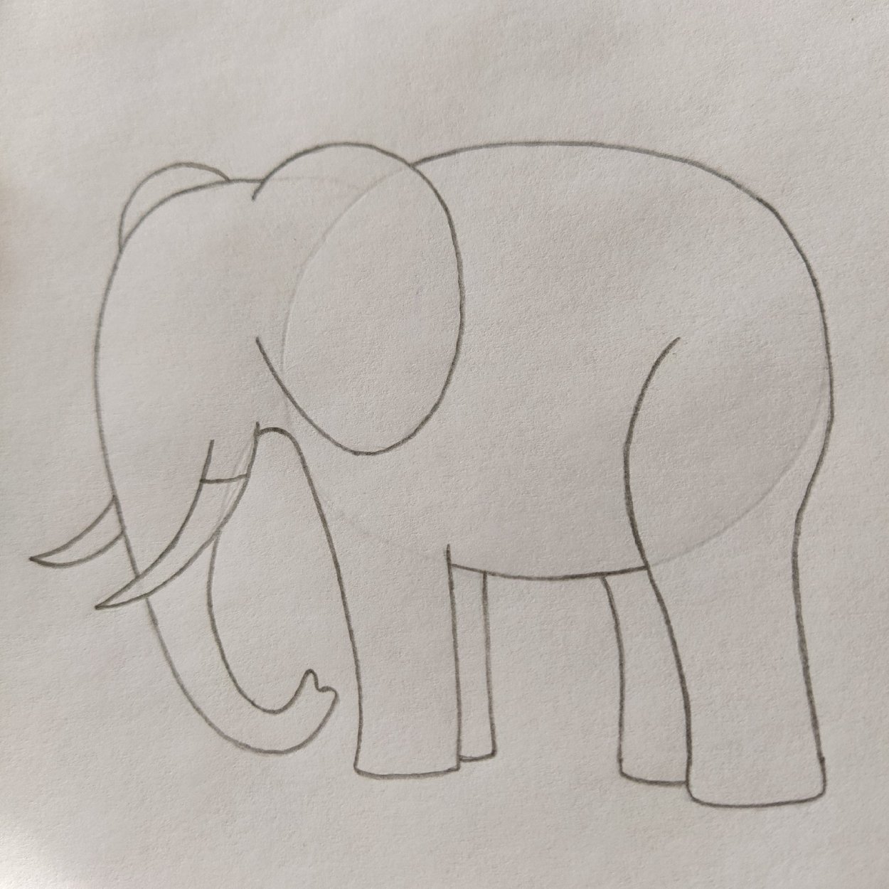 Рисунки слона легкие