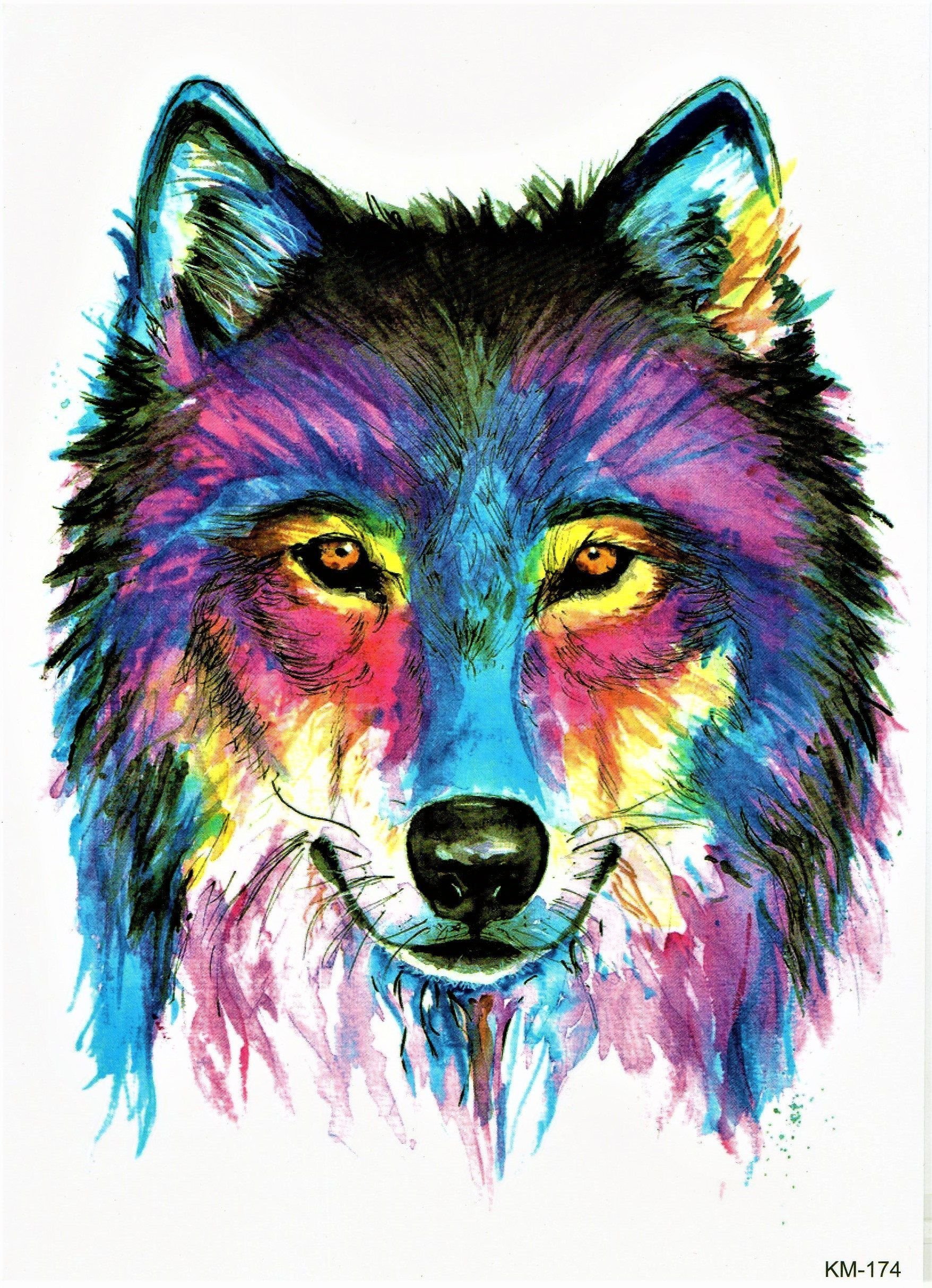 Цветные картинки волка