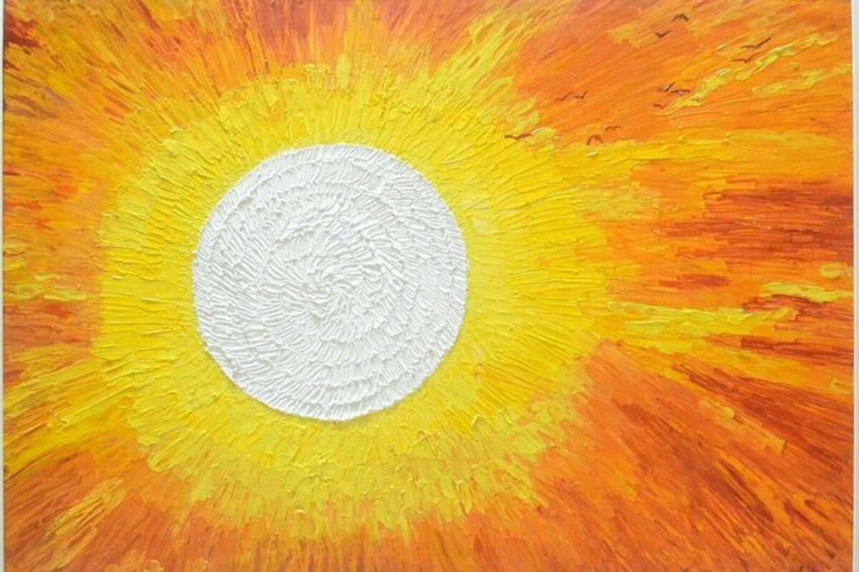 Солнце карандашом
