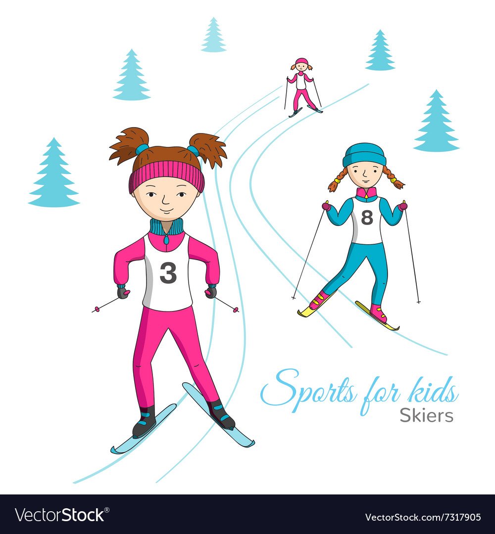 Лыжные соревнования иллюстрации