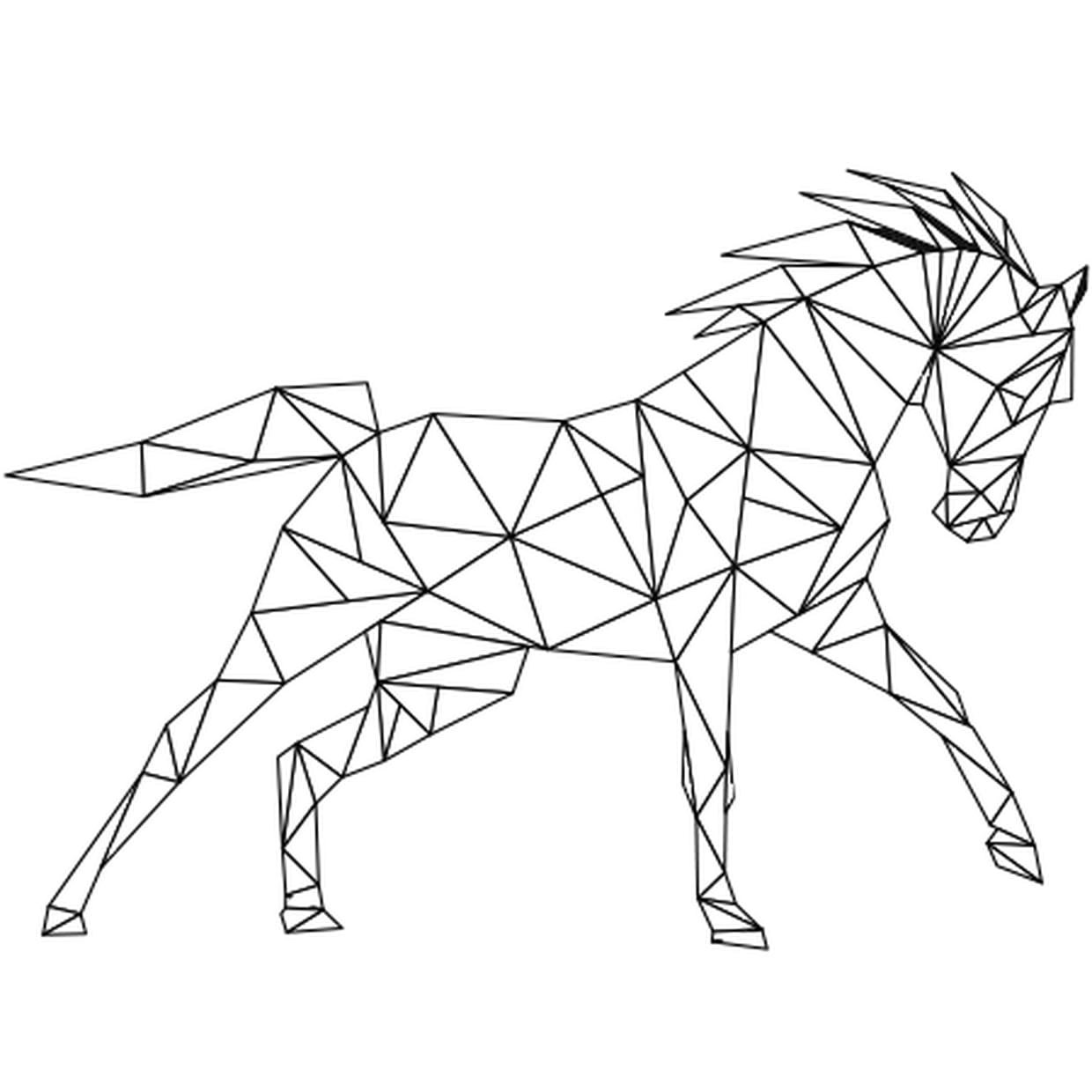 Лошадь из геометрических фигур