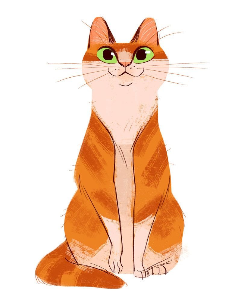Мультяшный кот рисунок