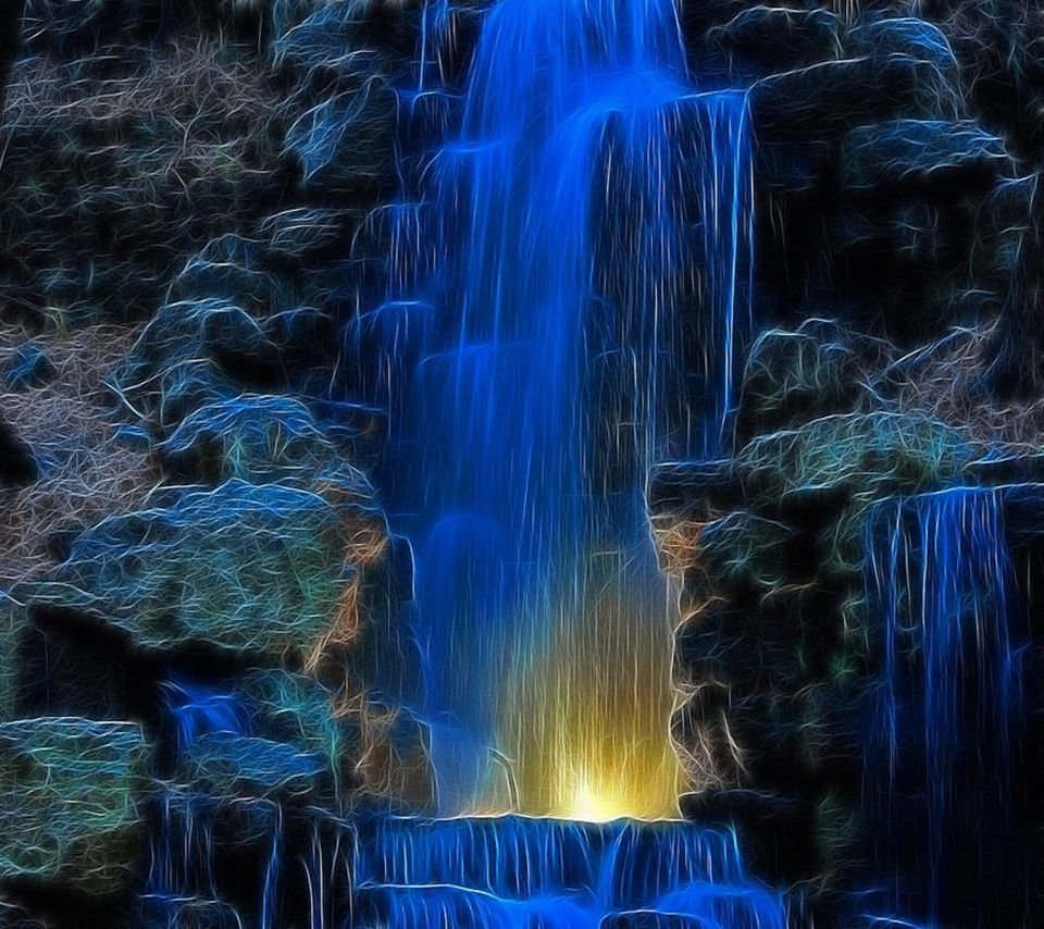 Двигающийся водопад. Красивые водопады. Живые водопады. Разноцветный водопад. Волшебный водопад.